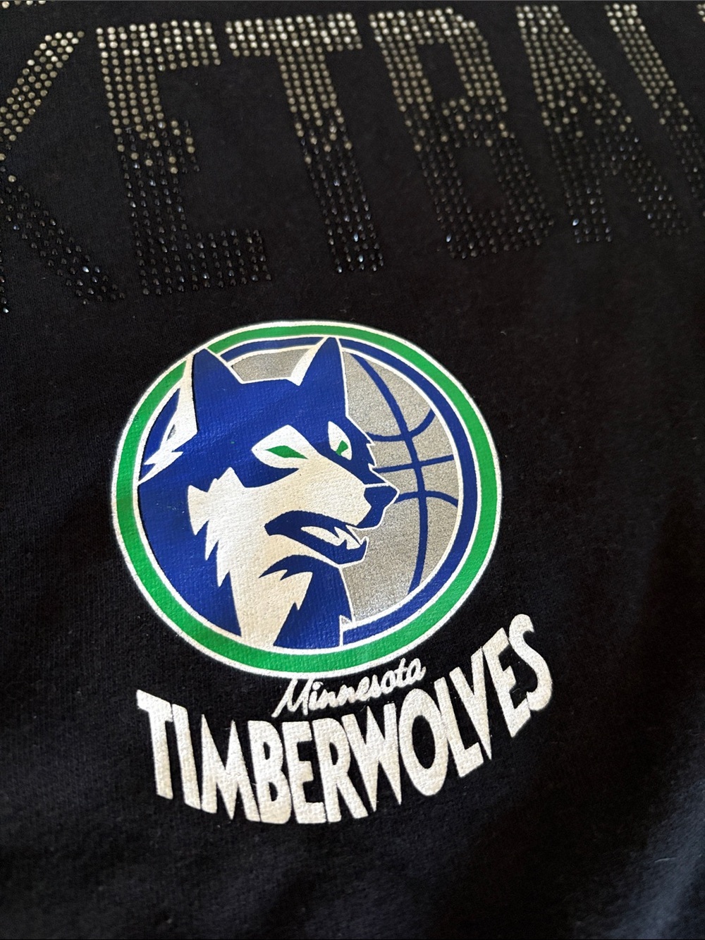 NWT [G-III] Minnesota Timberwolves NBA Bling Long Sleeve Sweatshirt Women’s XXL - Picture 8 of 13